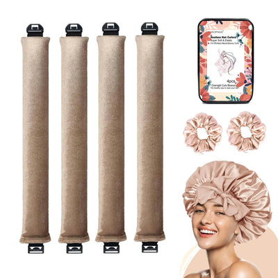 Jumbo Heatless Flexi Rods 4 Piece- Cappacino