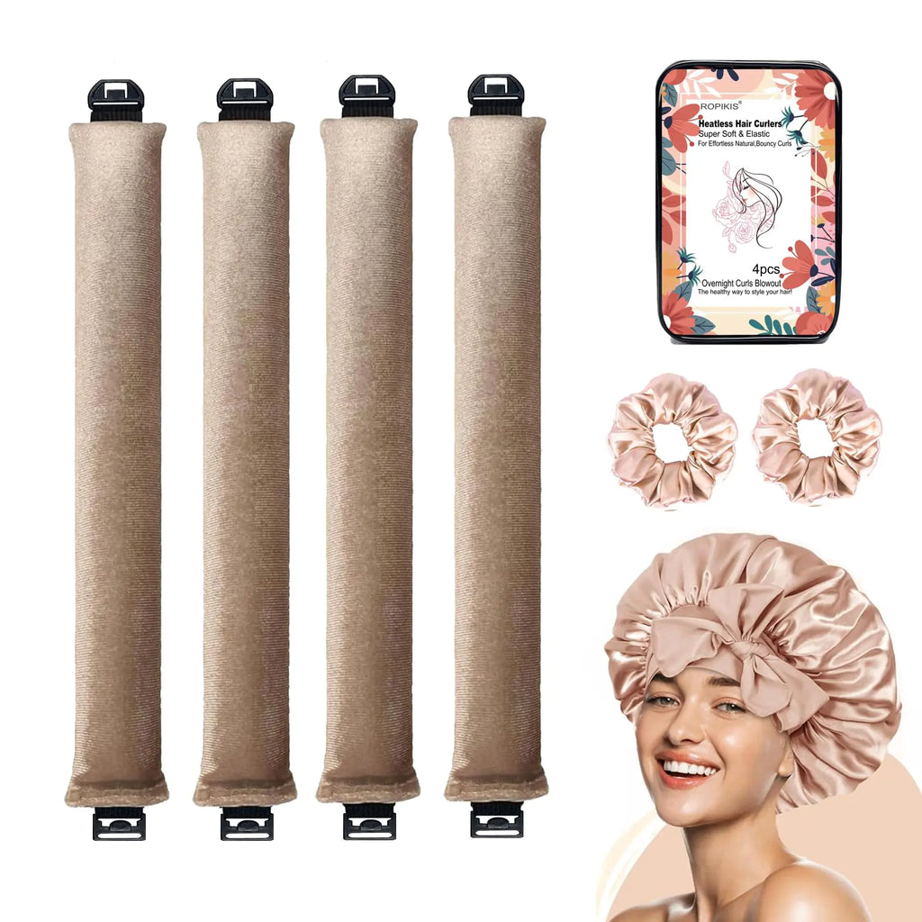 Jumbo Heatless Flexi Rods 4 Piece- Cappacino