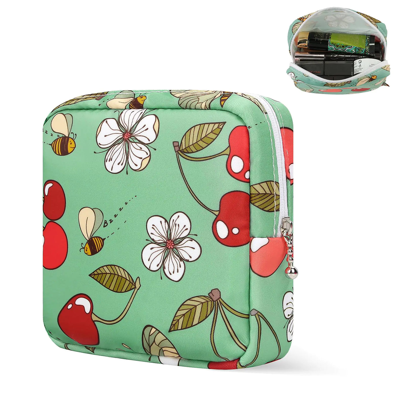 Small Mini Makeup Bag -Cherry