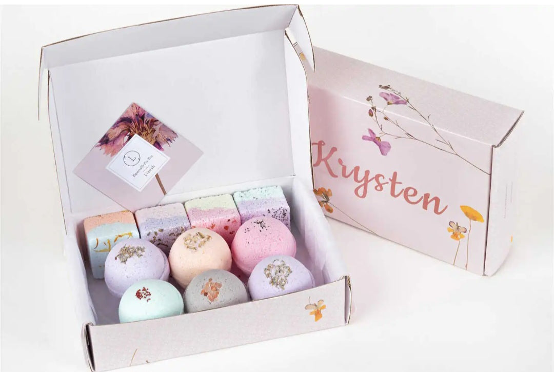 Natural Bath Bombs and Shower Steamers Gift Set