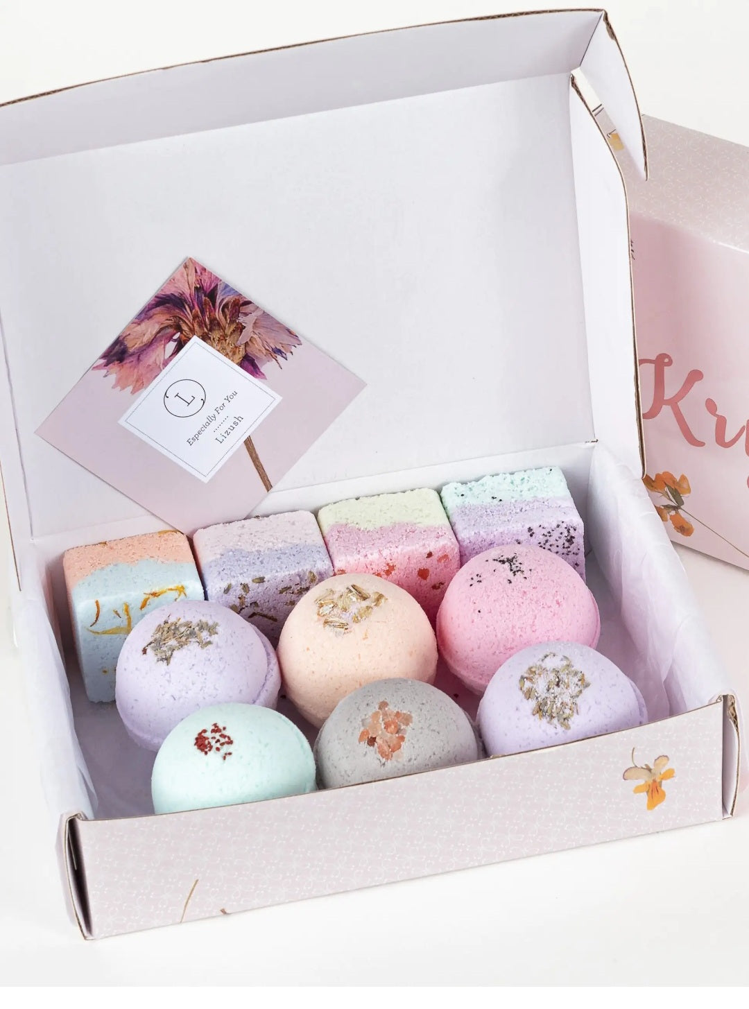 Natural Bath Bombs and Shower Steamers Set -  in a Gift Box