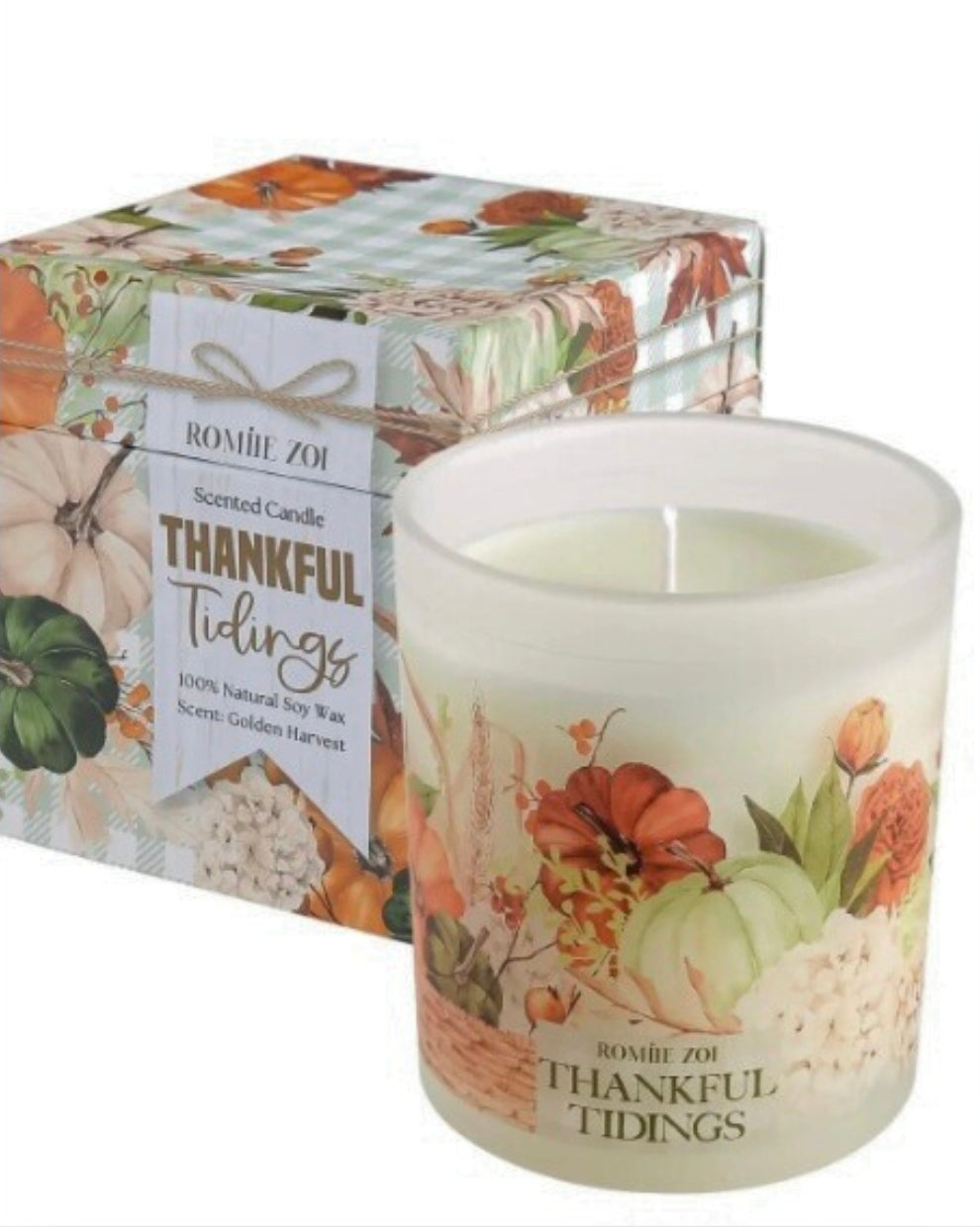 ROMIIE ZOI Scented Candle - Thankgul Tidings - 6oz Soy Wax Candle for Autumn Gift for Her/Him
