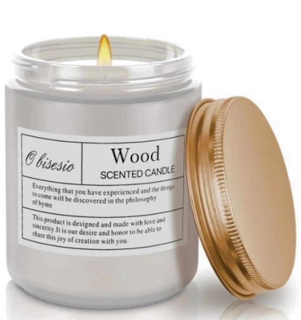 Obisesio Scented Candle Candle for Home Scented Fall Scented Candle for Women Winter Scented Candle Soy Scented Candle for Candle Holder & Home & Bathroom 7 oz Soy Wax 45h Burning Time Wood