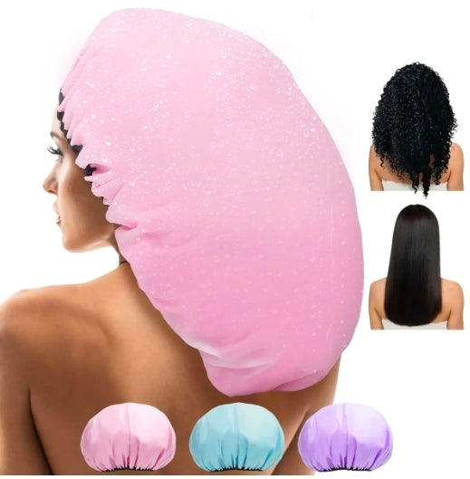 Reusable Jumbo Dual Waterproof 3 Pcs 15" Super Jumbo Shower Cap